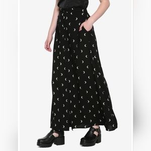 Hot Top Crescent Moon Maxi Skirt Plus 3X